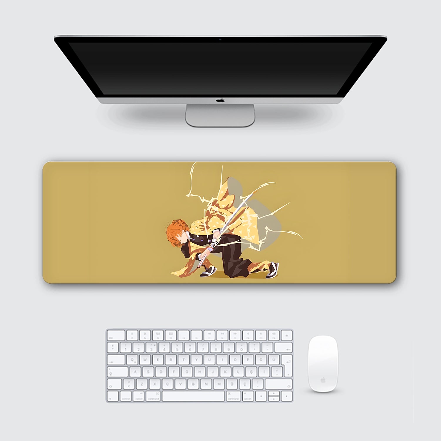 Zenitsu illustration Demon Slayer Desk Mat