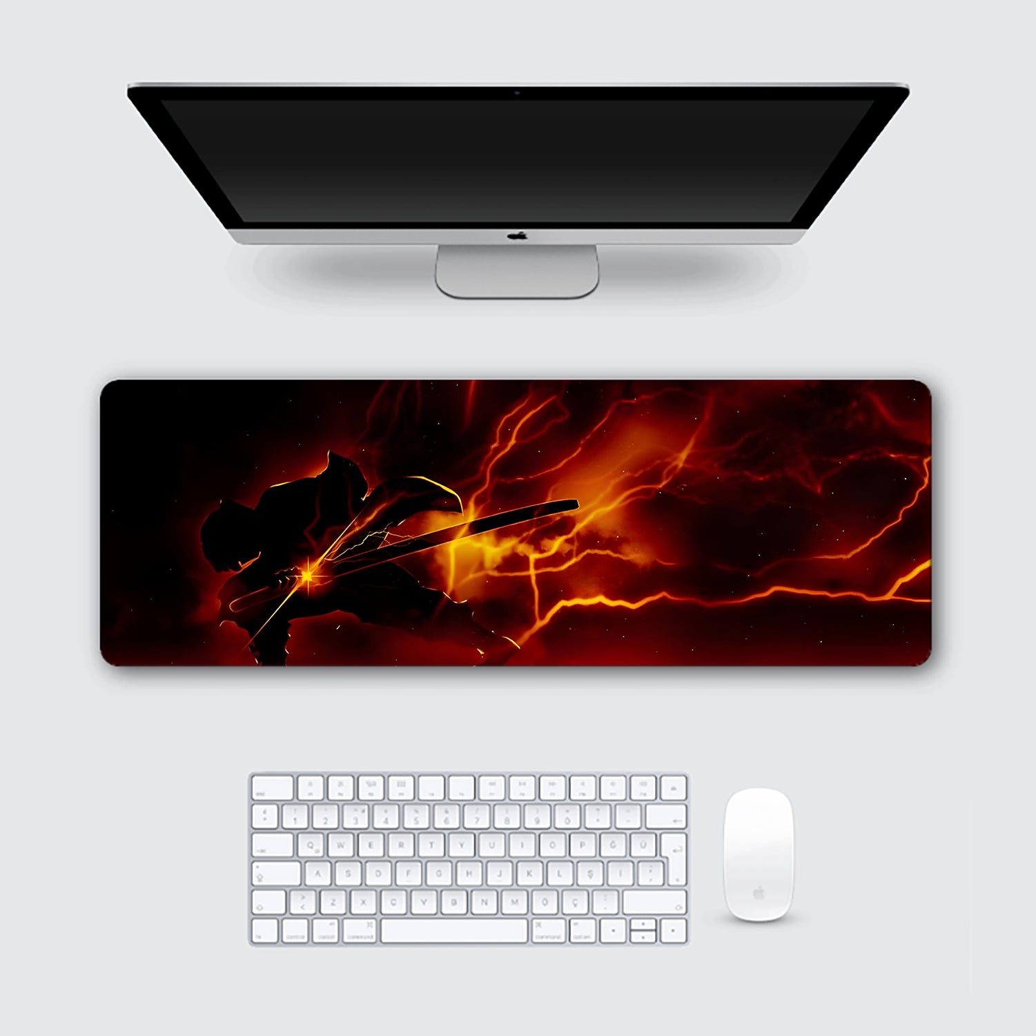 Zenitsu Lightning Strike - Demon Slayer Desk Mat