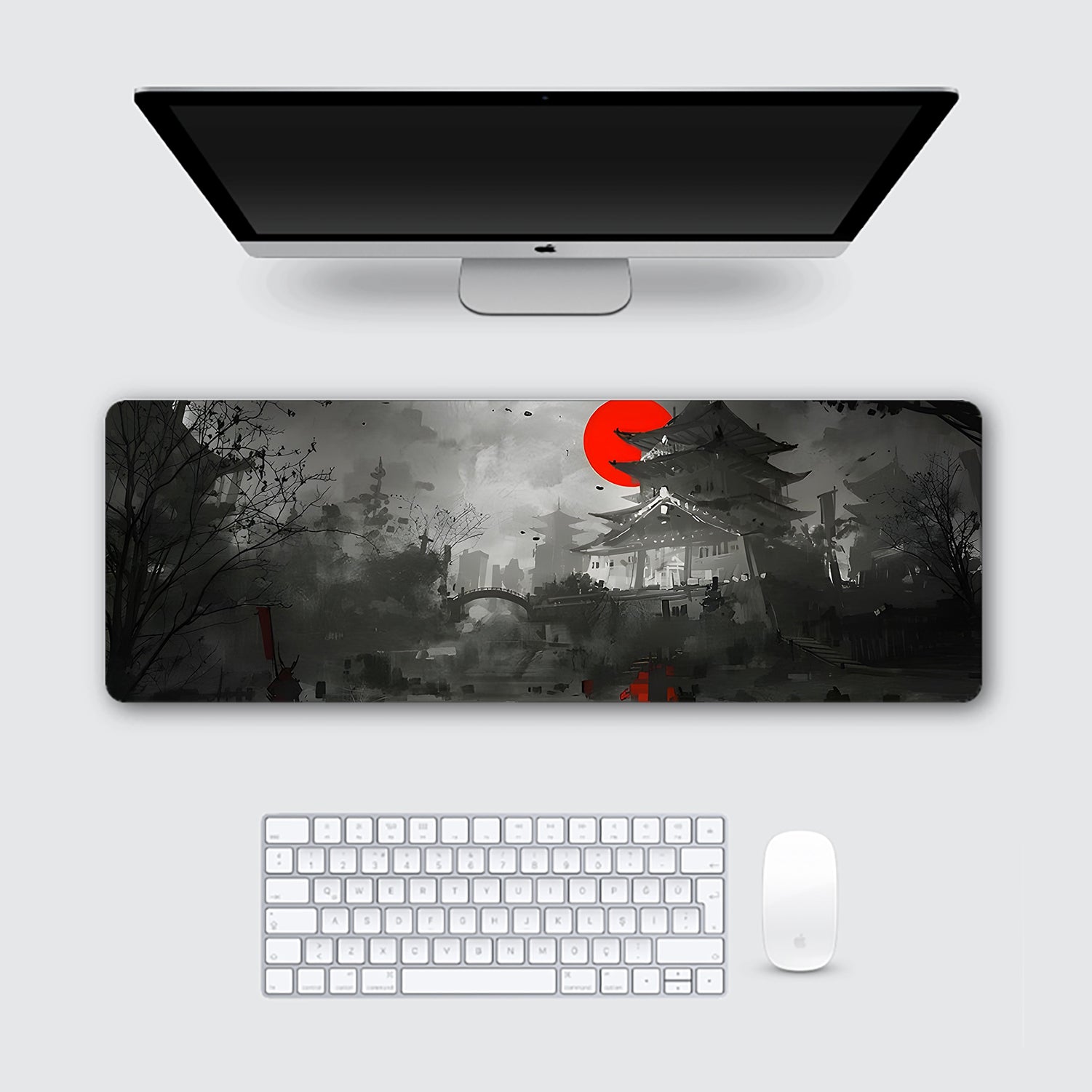 Dark Aesthetic Anime Background Desk Mat