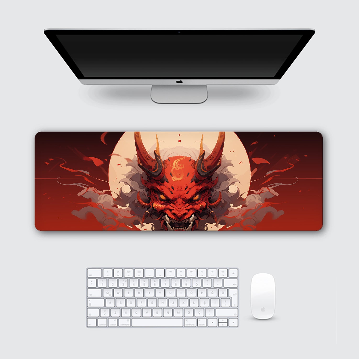 Red Demon Desk Mat