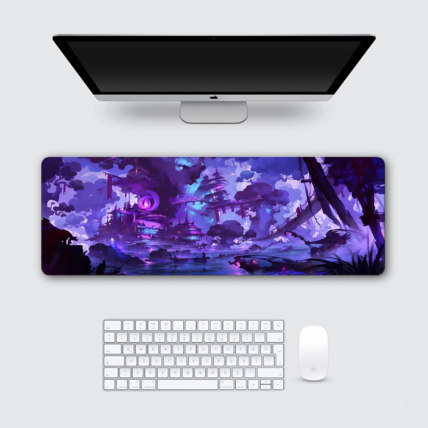 Aesthetic Anime Background Desk Mat