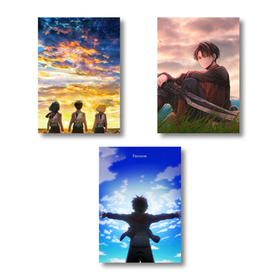 Attack on Titan Anime A4 Wall Posters – Set of 6 Premium Anime Posters