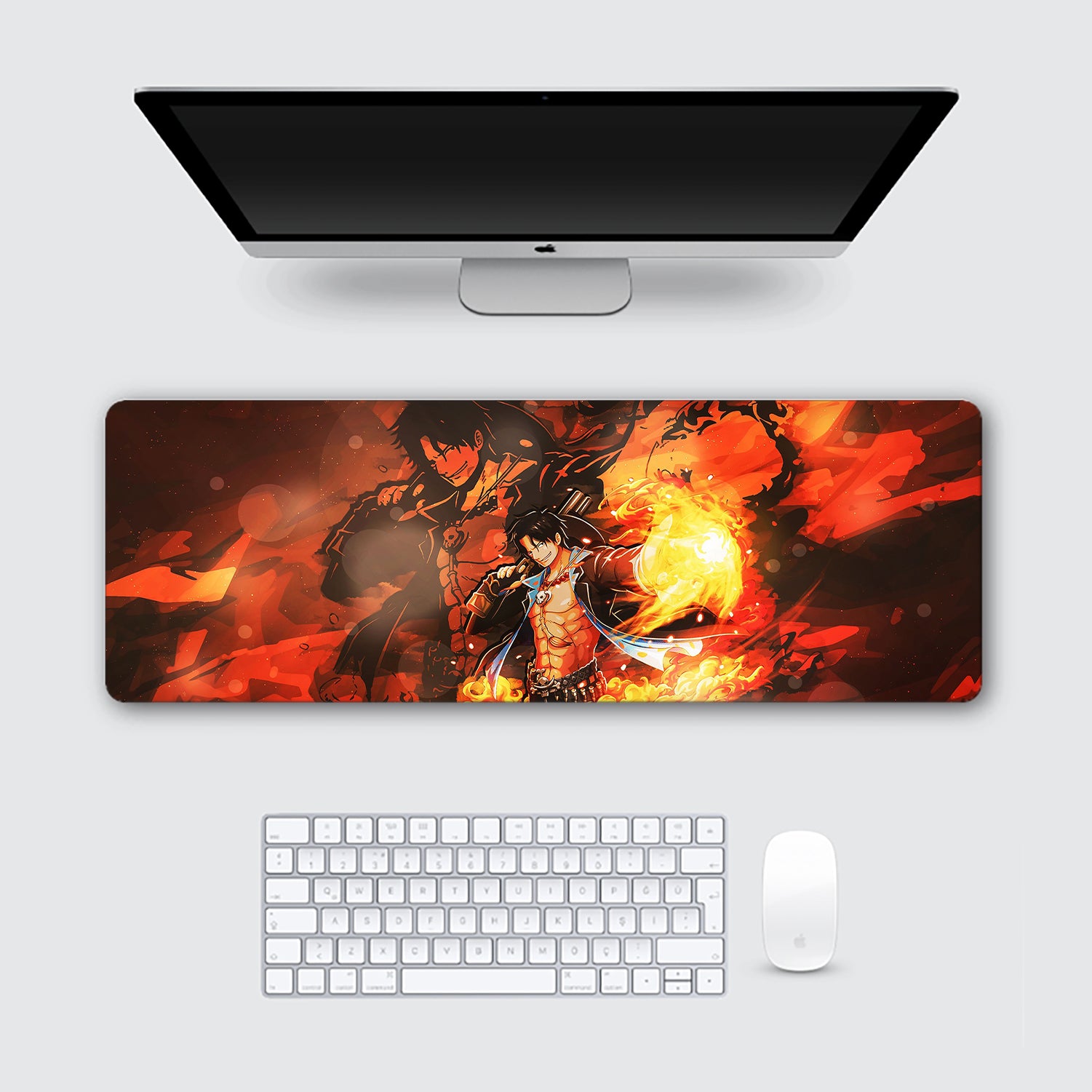 Fire Fist Ace From One Piece Desk Mat