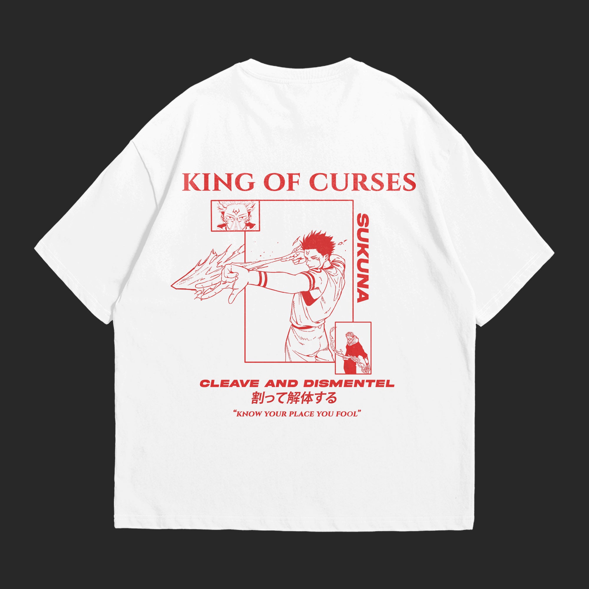 Sukuna King of Curses Oversized T shirt-jujutsu kaisen