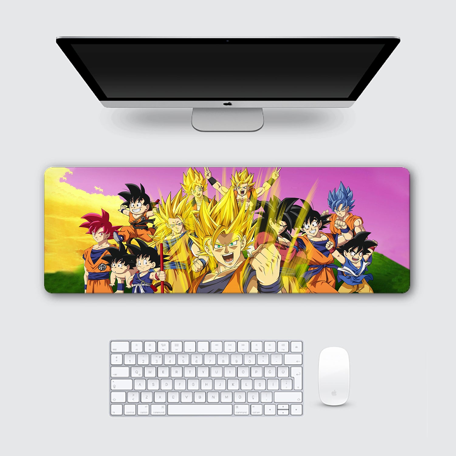 Goku All Forms Desk Mat