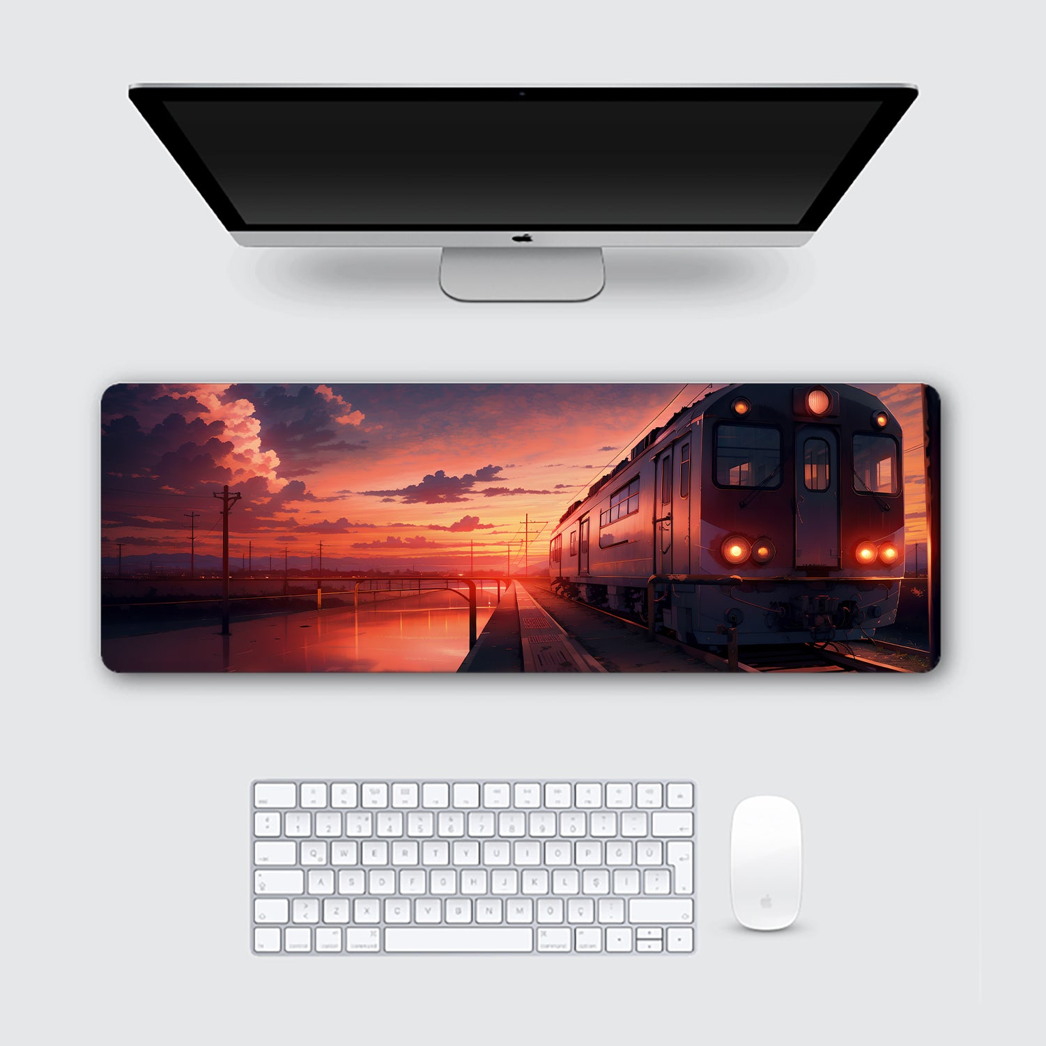 Anime Sun Set  Desk Mat