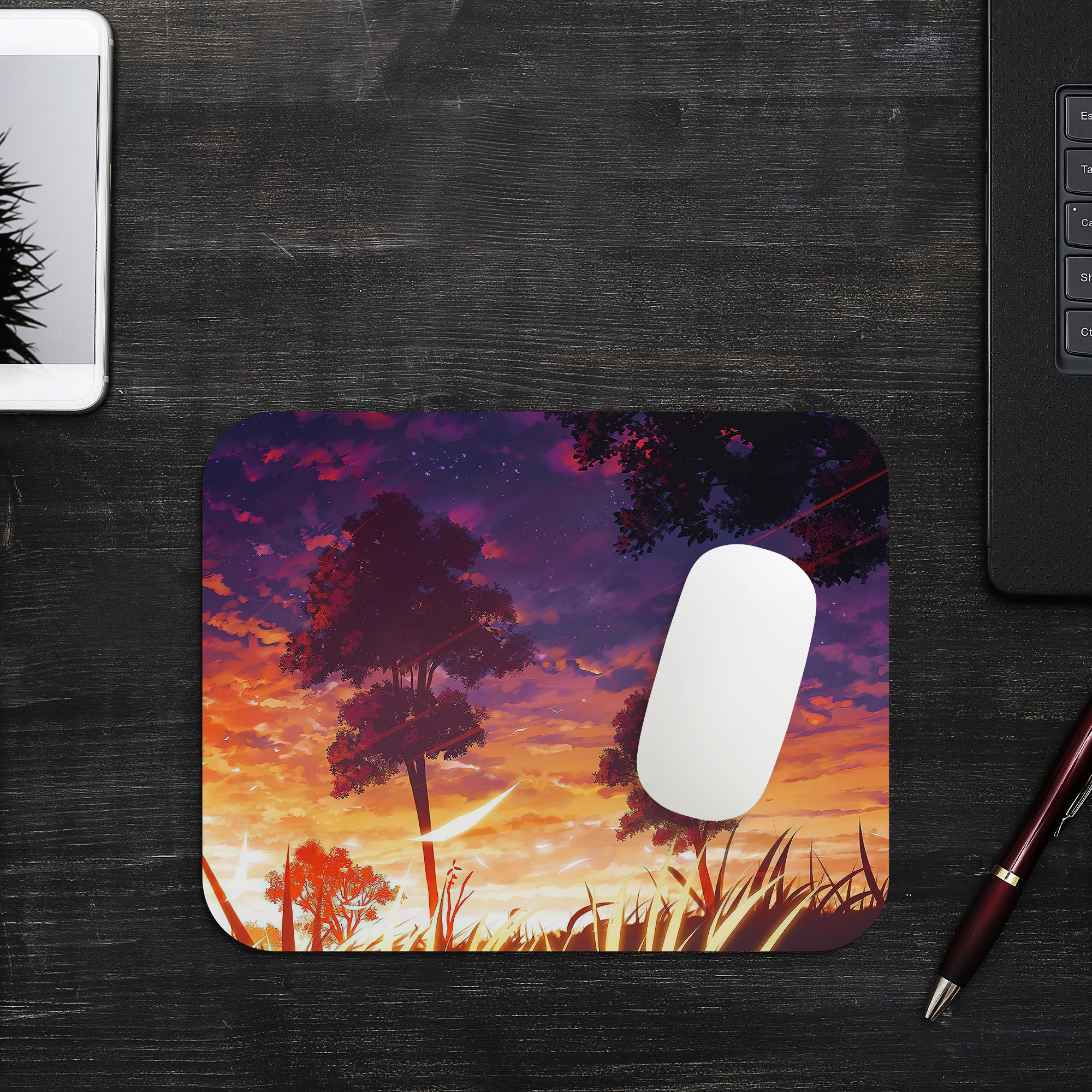 Anime Sunset Aesthetic Mouse Pad